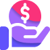 mony hand icon vector