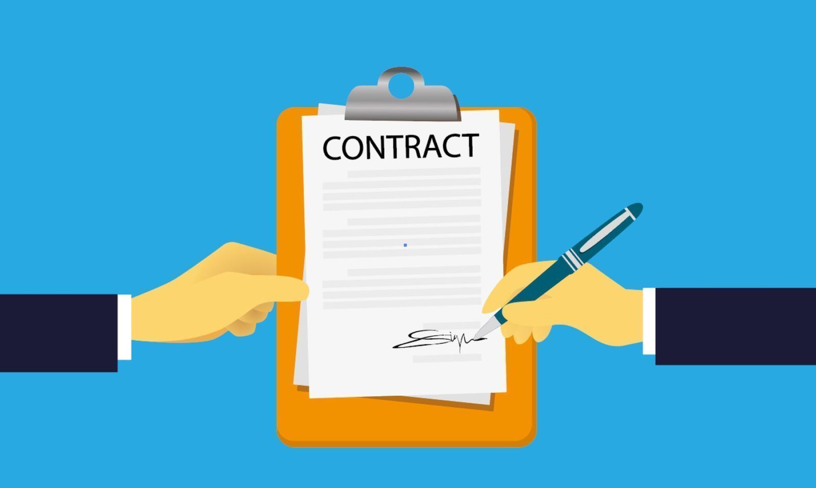 Флэт дизайн контракт договор документы